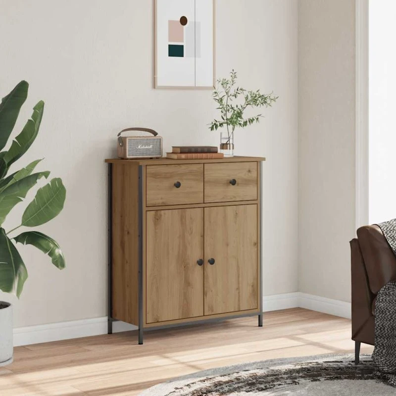 vidaXL Skab 70x30x80 cm Konstrueret Træ, Hvid