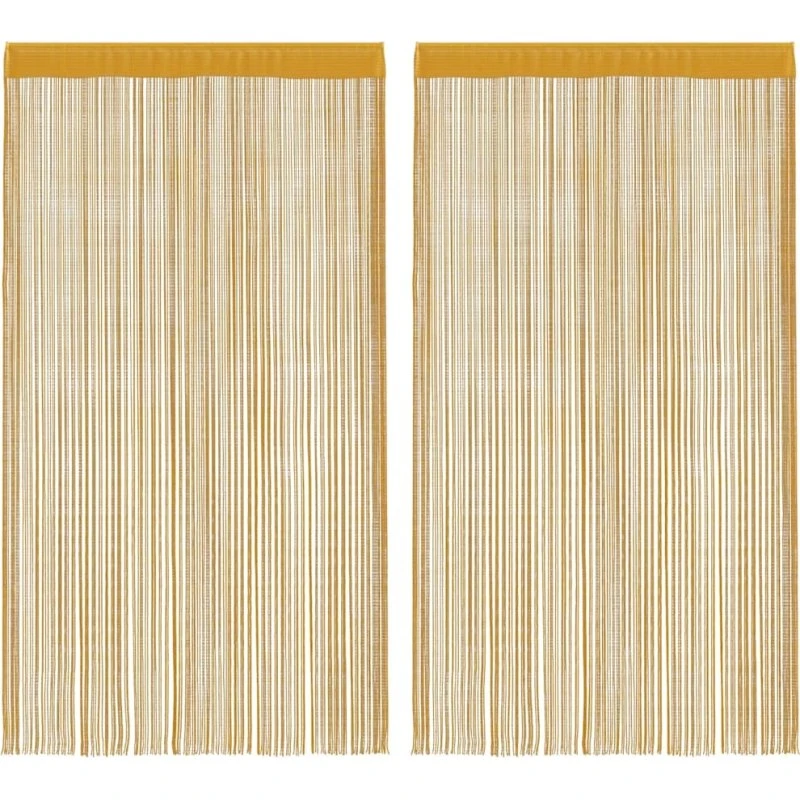 vidaXL Trådgardiner 2 stk. 100x250 cm gylden