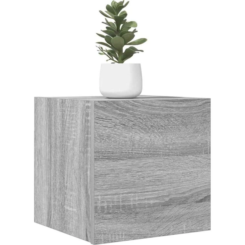 vidaXL Væghængte tv-skabe 2 stk. 30,5x30x30 cm grå og sonoma-eg