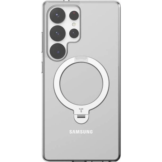 Torras Ostand Spin Cover til Samsung Galaxy S25 Ultra, Transparent