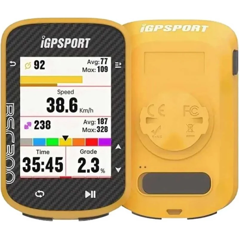 iGPSPORT BSC300 GPS-cykelcomputer 2,4" farveskærm, 20t, ANT+/BT, sort