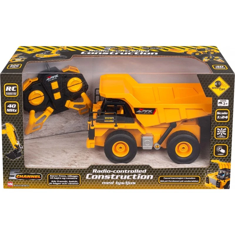 Speedcar R/C Dumptruck 1:24 - Orange, Radio Styring