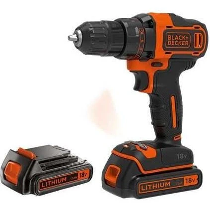 Black & Decker BDCDD186KB 18 V boremaskine, sort/orange, nøglefri