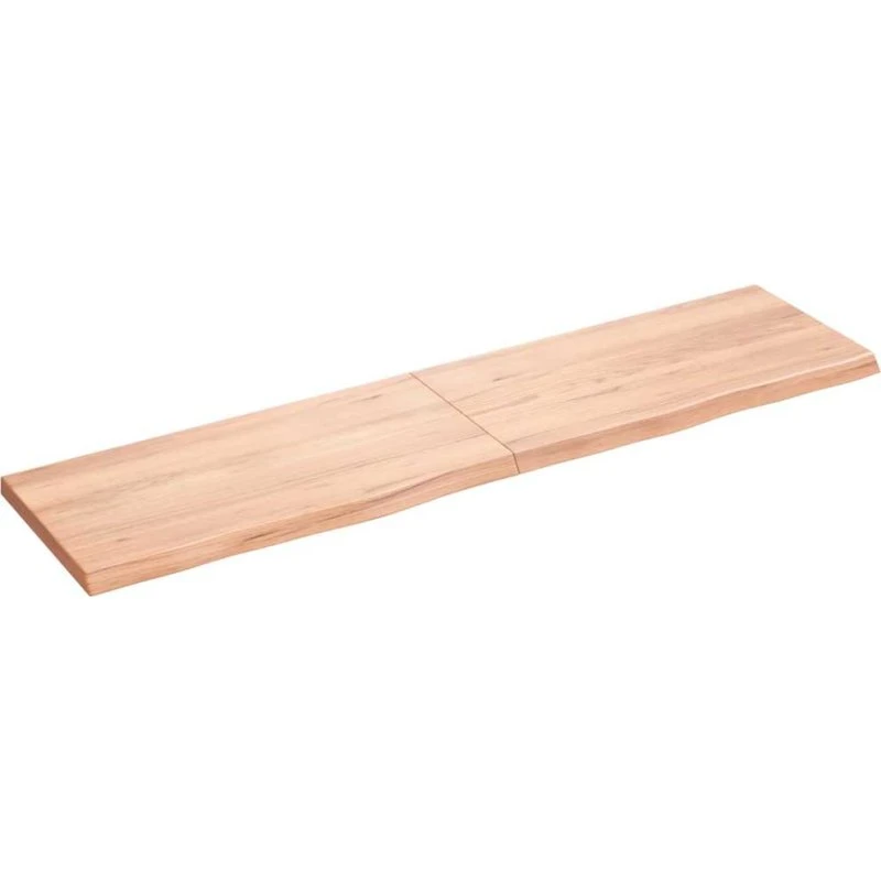 vidaXL bordplade 160x40x4 cm behandlet massivt egetræ lysebrun