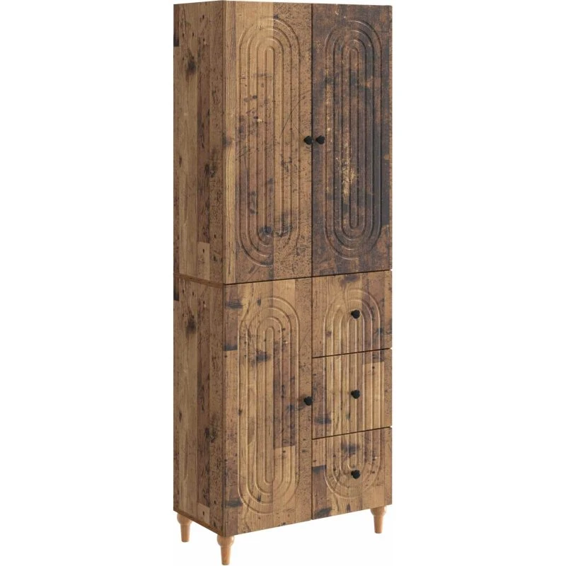 vidaXL Skab Sæt 2 stk 66 x 34,5 x 90 cm Konstrueret Træ, Gammelt Træ
