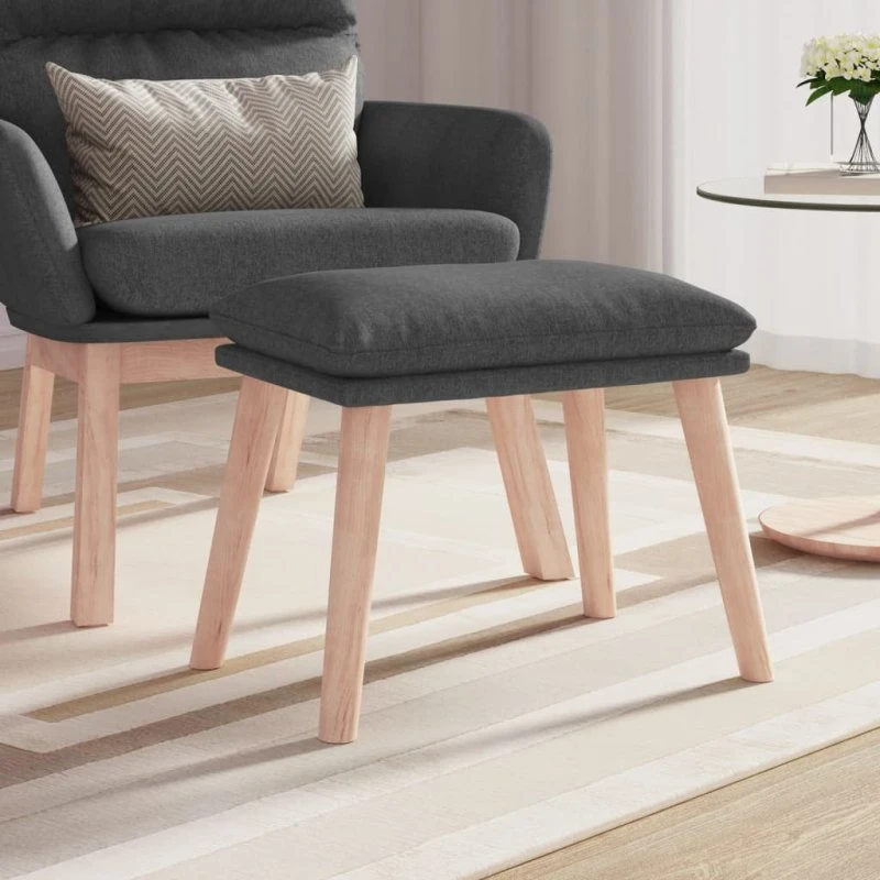 vidaXL Fodskammel 45x29,5x35 cm Mørkegrå