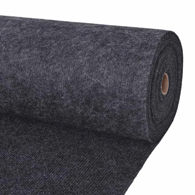 vidaXL Tæppe Antracit 1,2 x 20 m Polyester