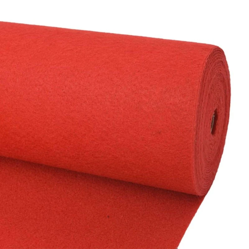 vidaXL Tæppe Rød 1,2 x 12 m Polyester