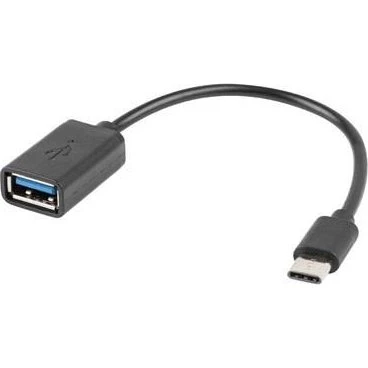 Lanberg AD-OTG-UC-01 USB-C til USB-A adapter 15 cm, sort