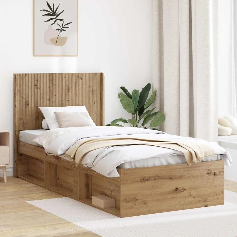 vidaXL Hovedgærde Artisan-eg Konstrueret Træ 80 cm