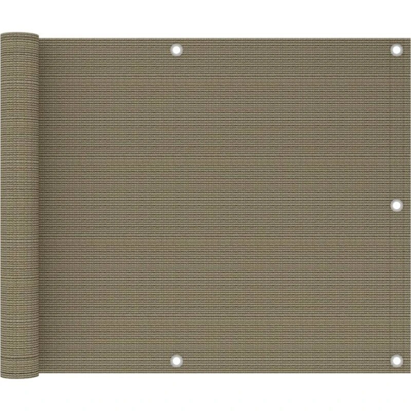 vidaXL altanafskærmning 75x300 cm HDPE gråbrun