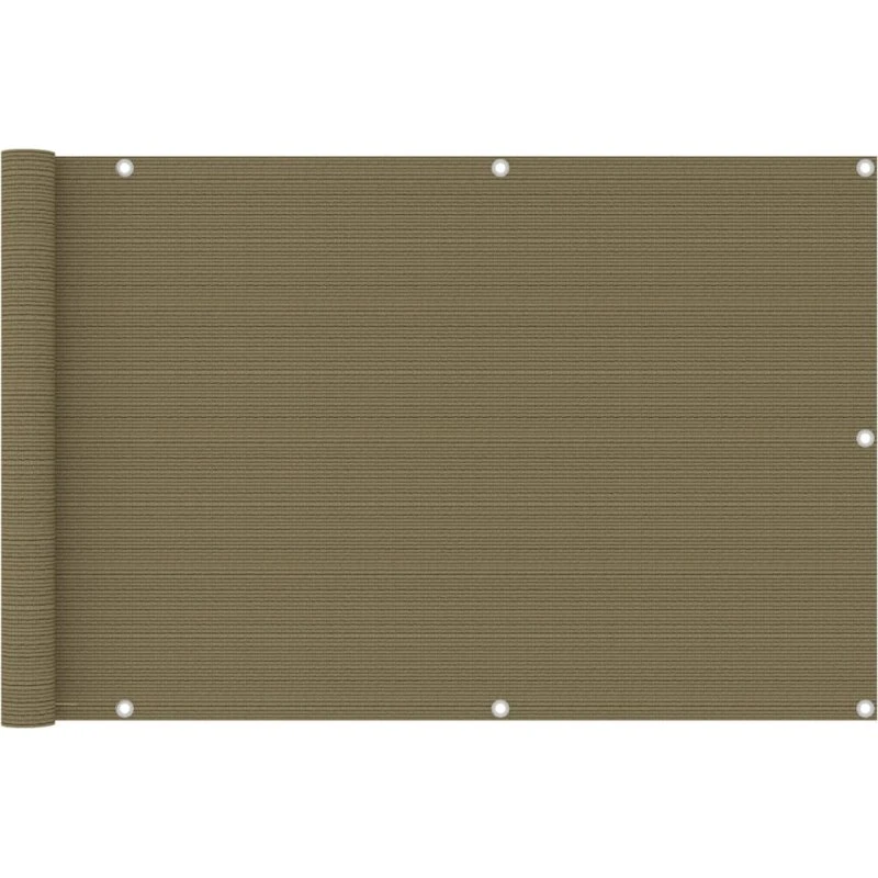 vidaXL altanafskærmning 90x400 cm gråbrun HDPE
