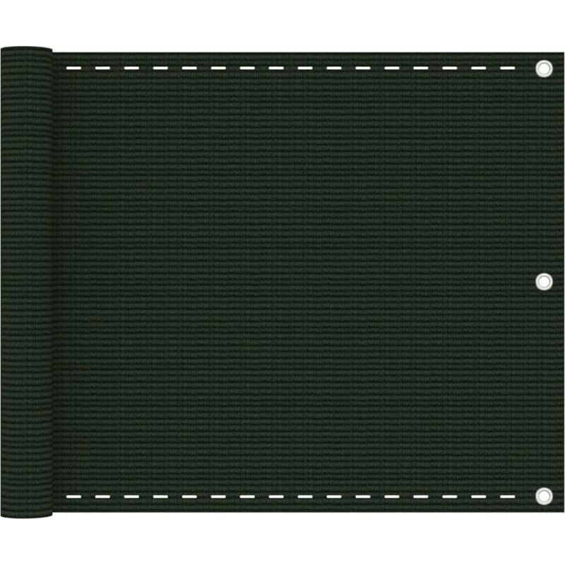 vidaXL altanafskærmning 75x300 cm HDPE mørkegrøn