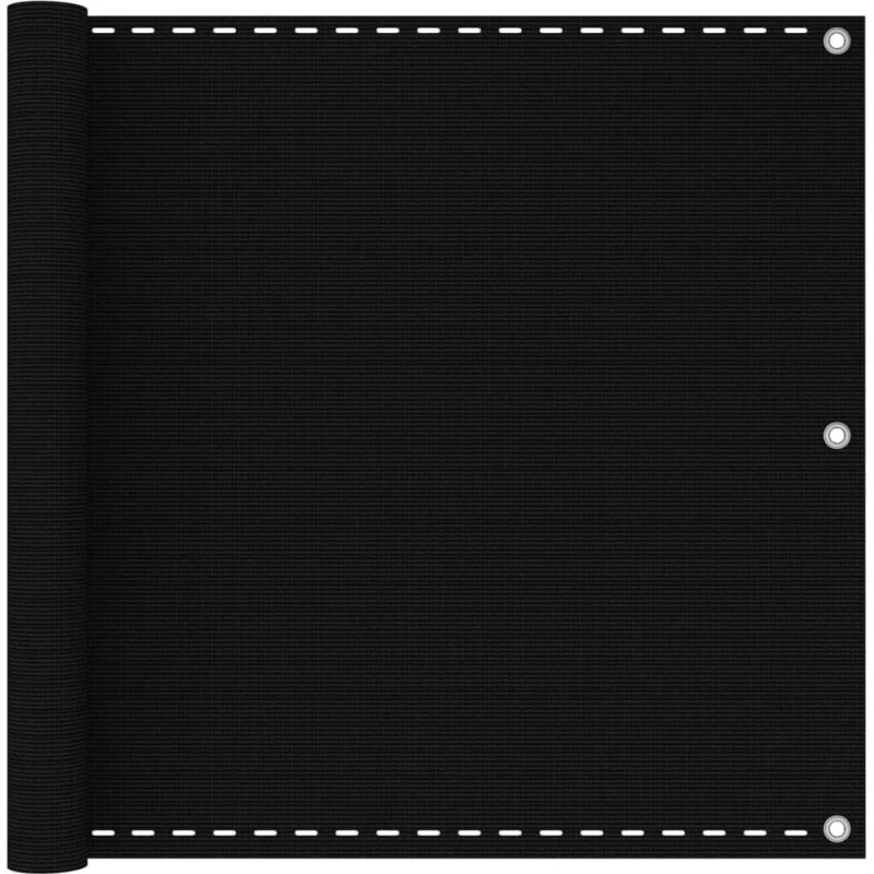 vidaXL altanafskærmning 90x500 cm HDPE sort