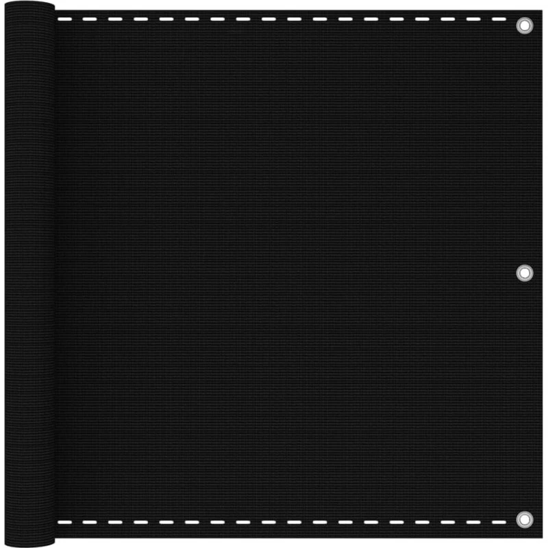 vidaXL altanafskærmning 90x600 cm HDPE sort