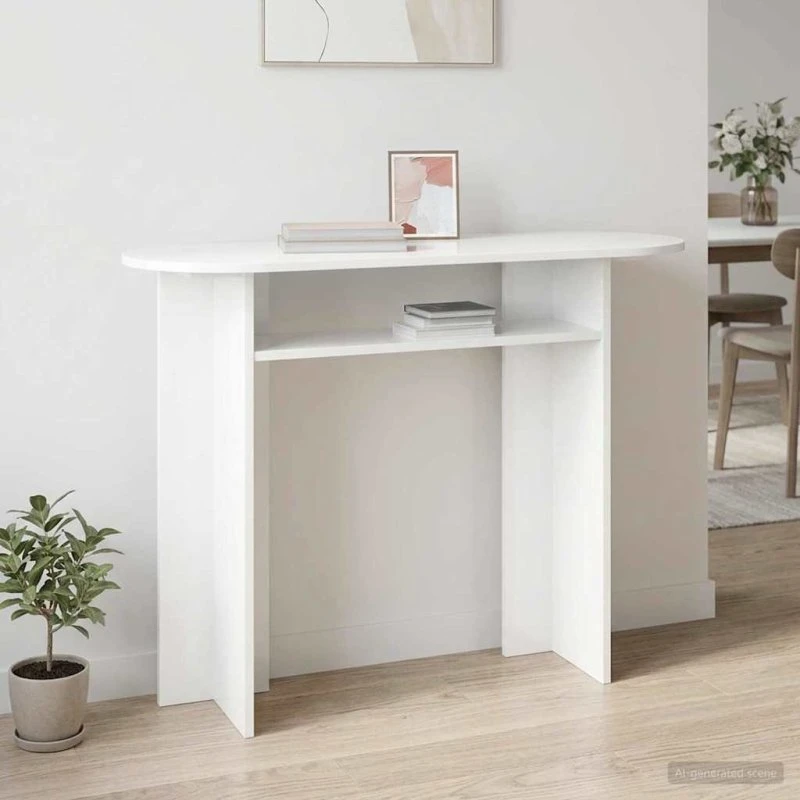 vidaXL Konsolbord Hvid 100 x 39,5 x 75 cm Konstrueret Træ