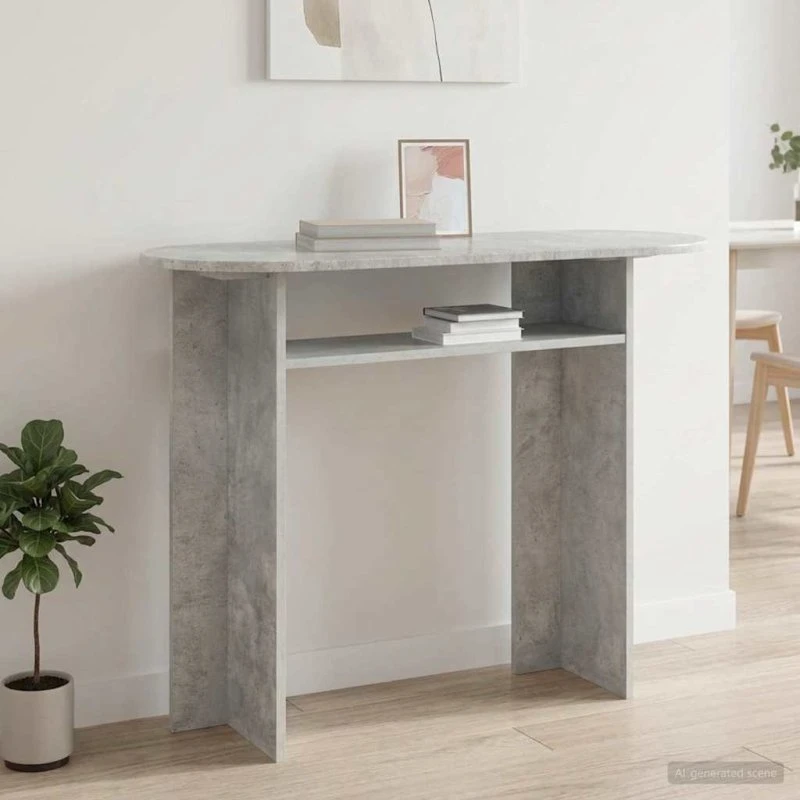 vidaXL Konsolbord Betongrå 100 x 39,5 x 75 cm Konstrueret Træ