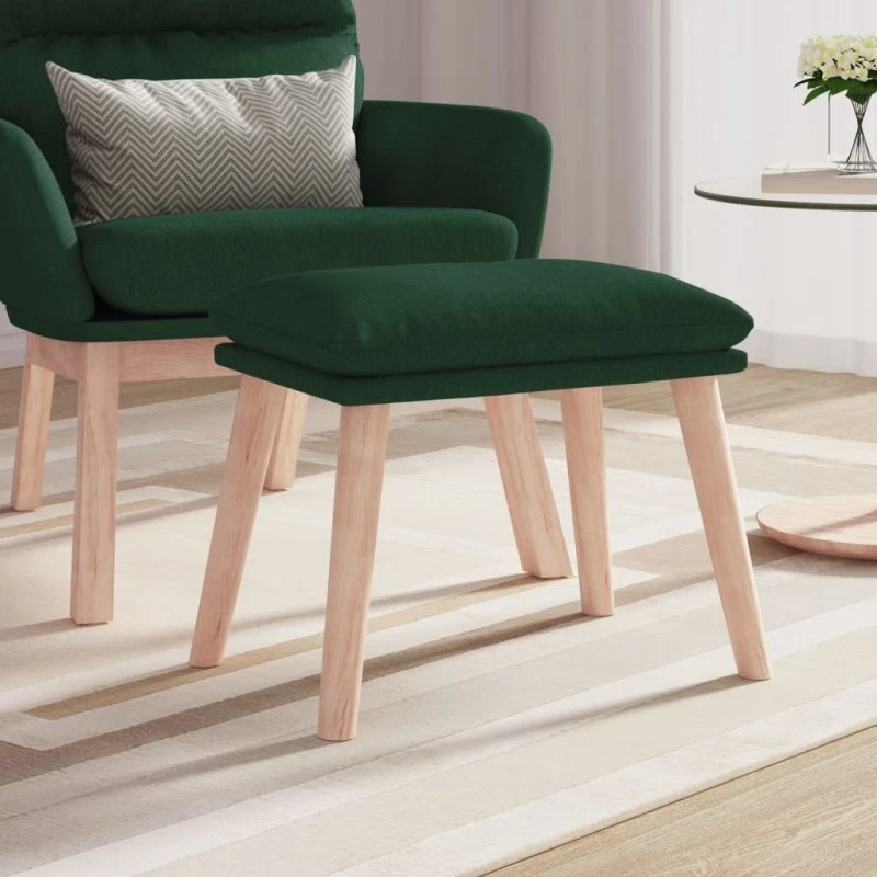 vidaXL Fodskammel 45x29,5x35 cm Mørkegrøn