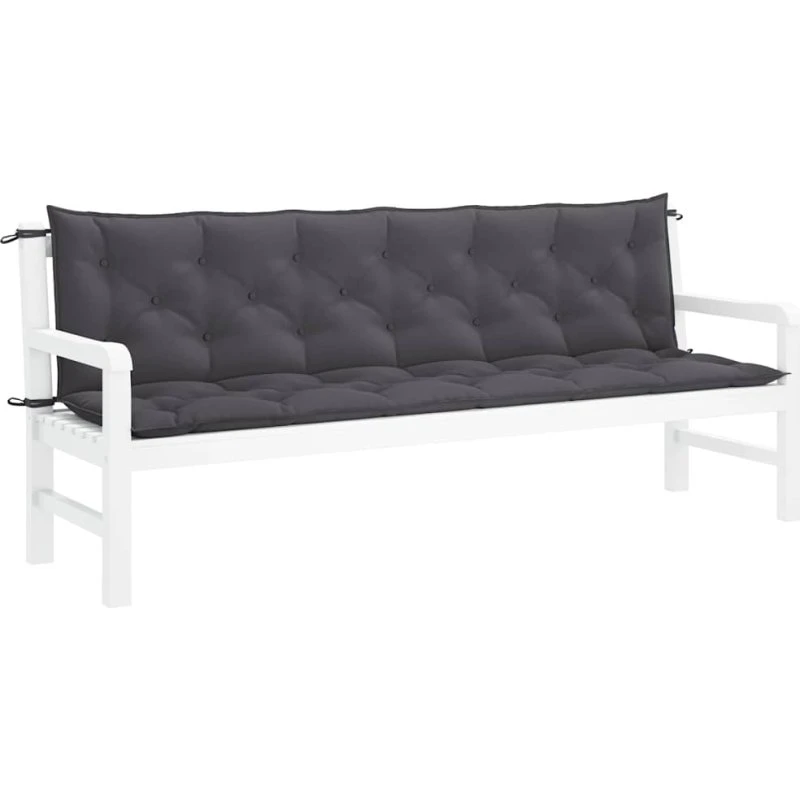 vidaXL hynde til havebænk 200x100x7 cm antracitgrå