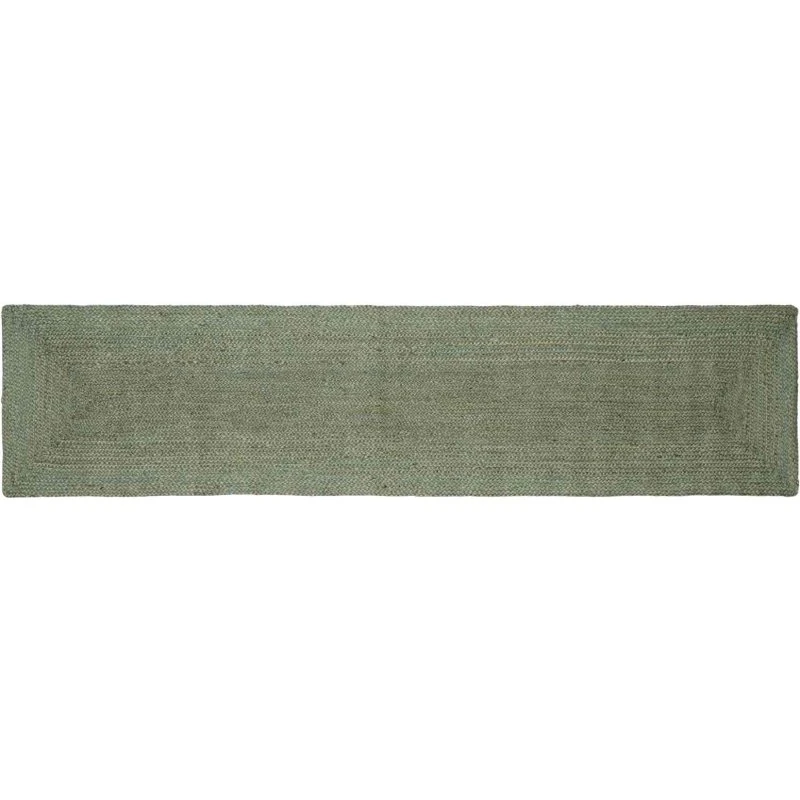 vidaXL Områdetæppe Rektangulært 60 x 300 cm Olivengrønt Jute