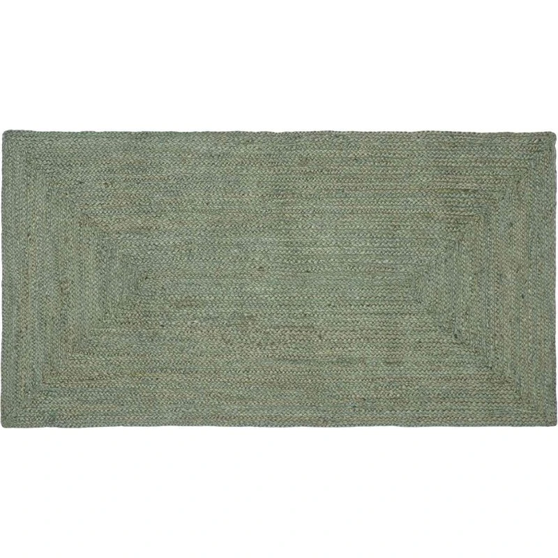 vidaXL Områdetæppe Rektangulær Olivengrønt 80 x 150 cm Jute