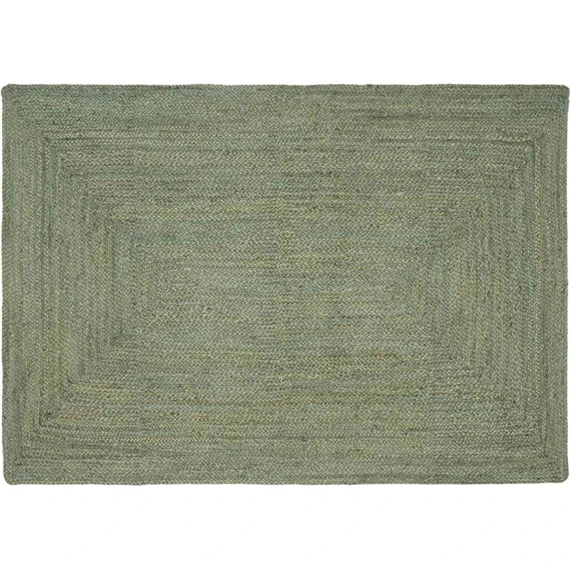 vidaXL Områdetæppe Rektangulær Olivengrønt 140 x 200 cm Jute