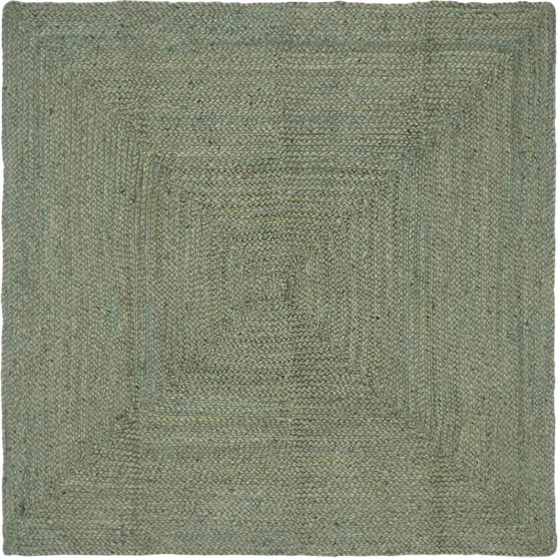vidaXL Områdetæppe Rektangulær Olivengrønt 160x160 cm Jute
