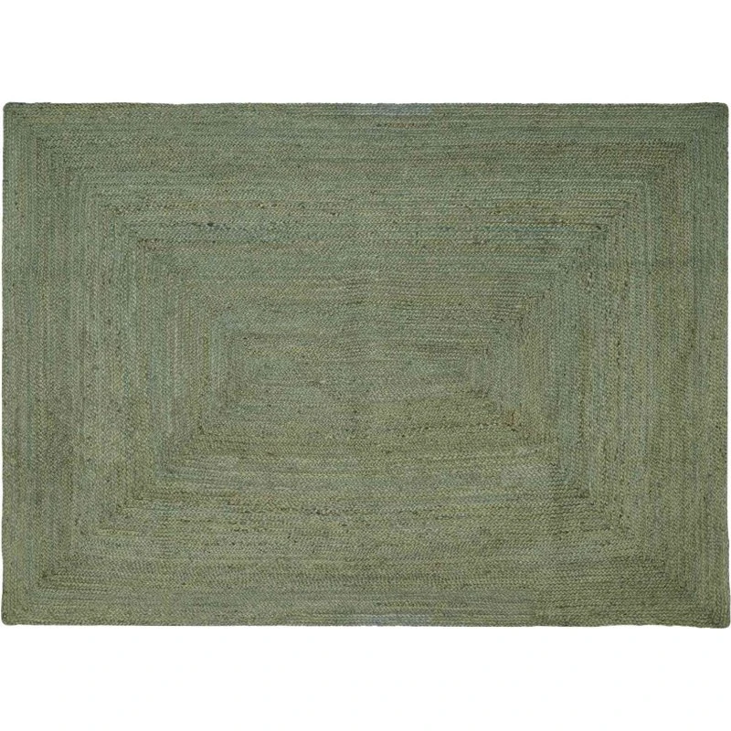 vidaXL Områdetæppe Rektangulær Olivengrønt 240 x 340 cm Jute
