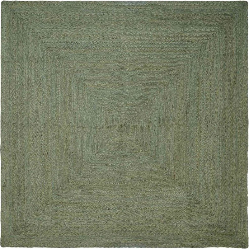 vidaXL Områdetæppe Firkantet Olivengrøn 240 x 240 cm Jute