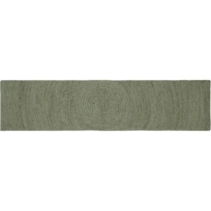 vidaXL Områdetæppe Olivengrøn 60 x 200 cm Jute