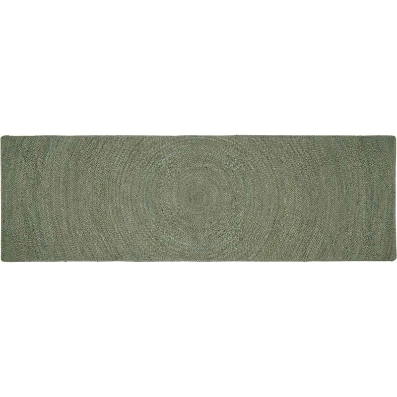 vidaXL Områdetæppe Olivengrøn 80x300 cm Jute