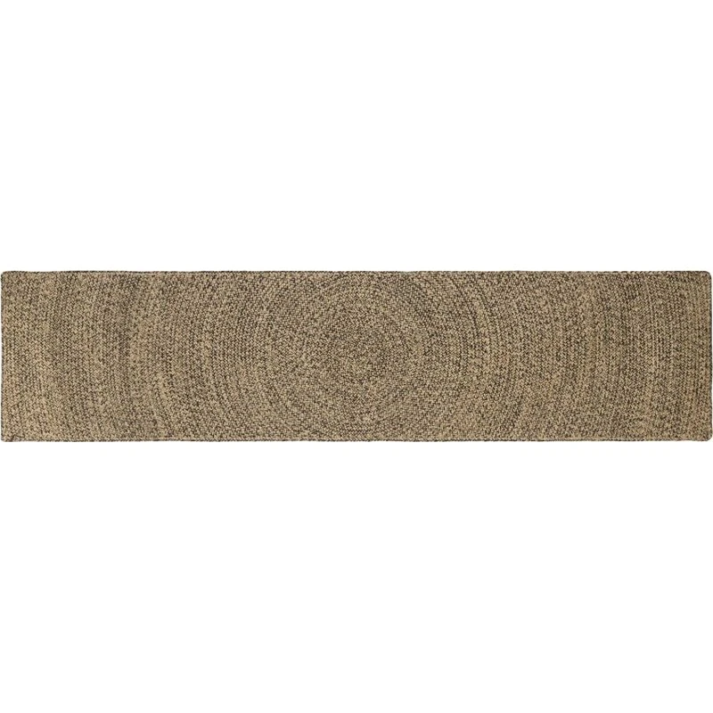 vidaXL Områdetæppe 60 x 300 cm Naturfarvet og Sort Jute