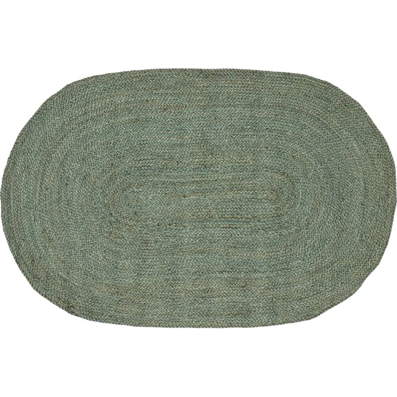 vidaXL Områdetæppe Olivengrøn 122 x 183 cm Jute