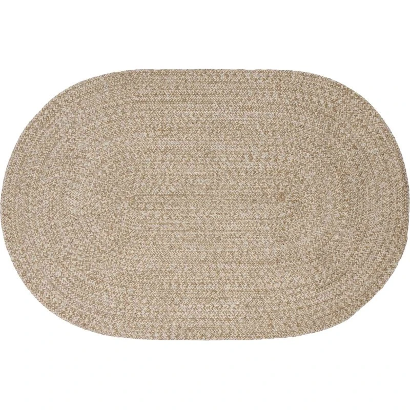 vidaXL Hvid Jute Områdetæppe 122 x 183 cm