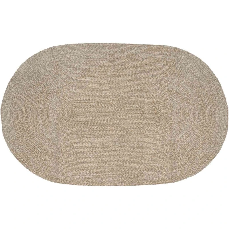 vidaXL Hvid Jute Områdetæppe 205 x 305 cm