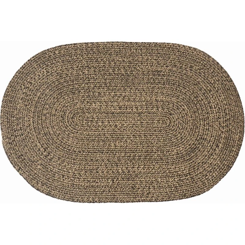 vidaXL Jute Områdetæppe Sort 122 x 183 cm