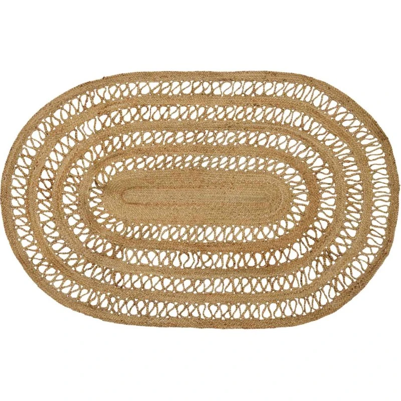 vidaXL Jute Tæppe Natur 122 x 183 cm