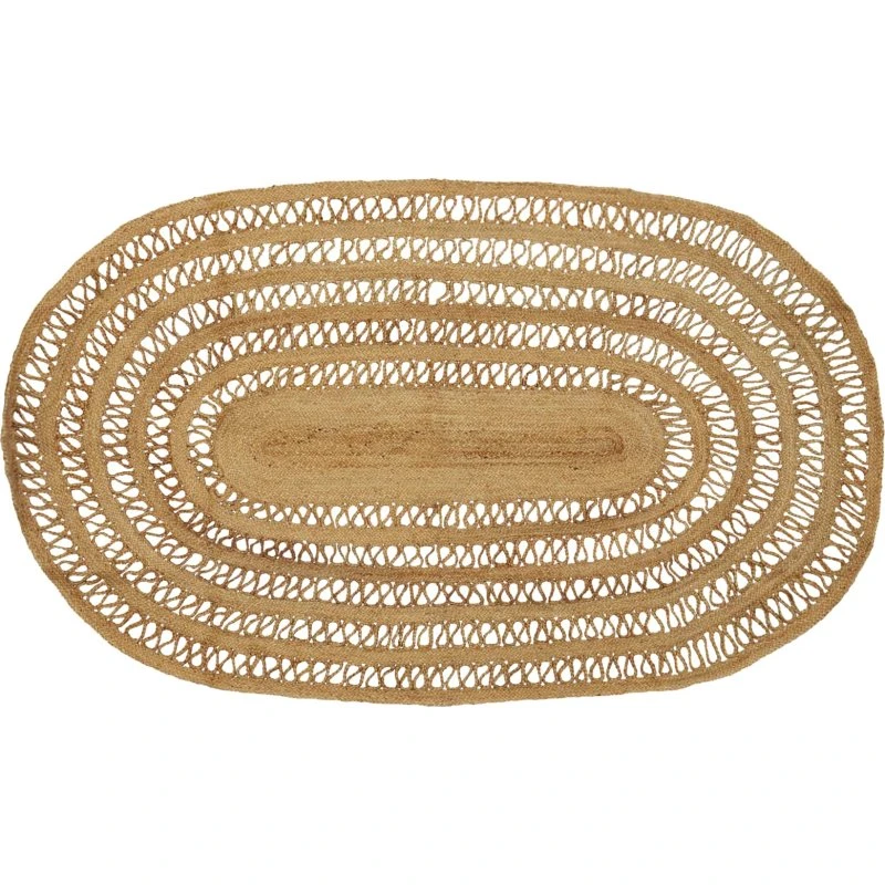 vidaXL Jute Tæppe 152 x 245 cm Naturfarvet