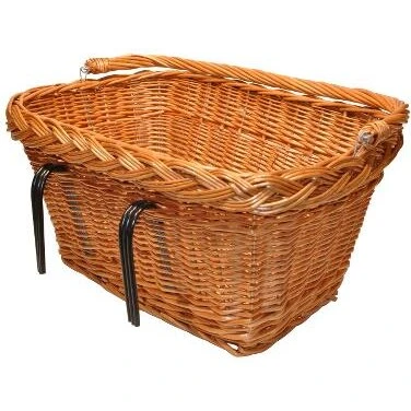 BikePartner Fletkurv Firkantet i Rattan, Brun 26L