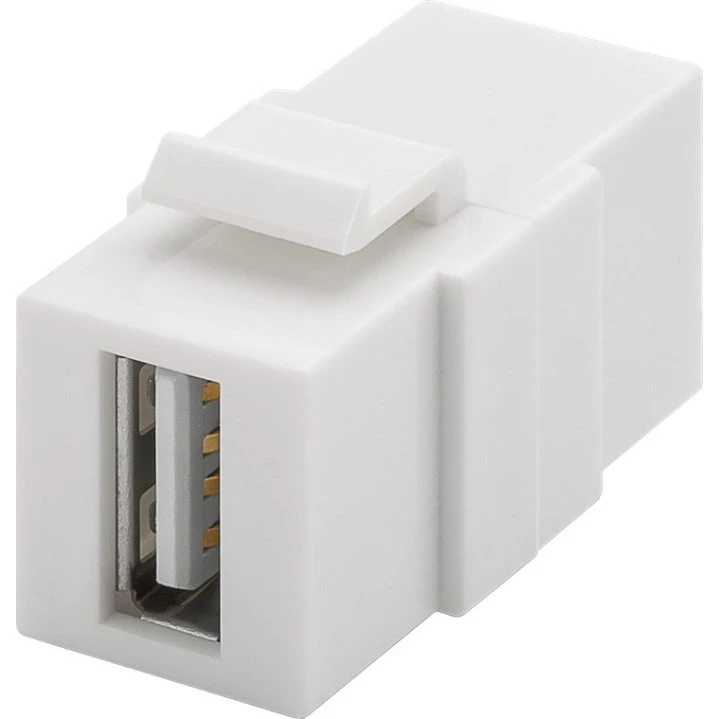 Goobay Keystone USB 2.0-modul 17,2 mm, 2x USB-A, hvid