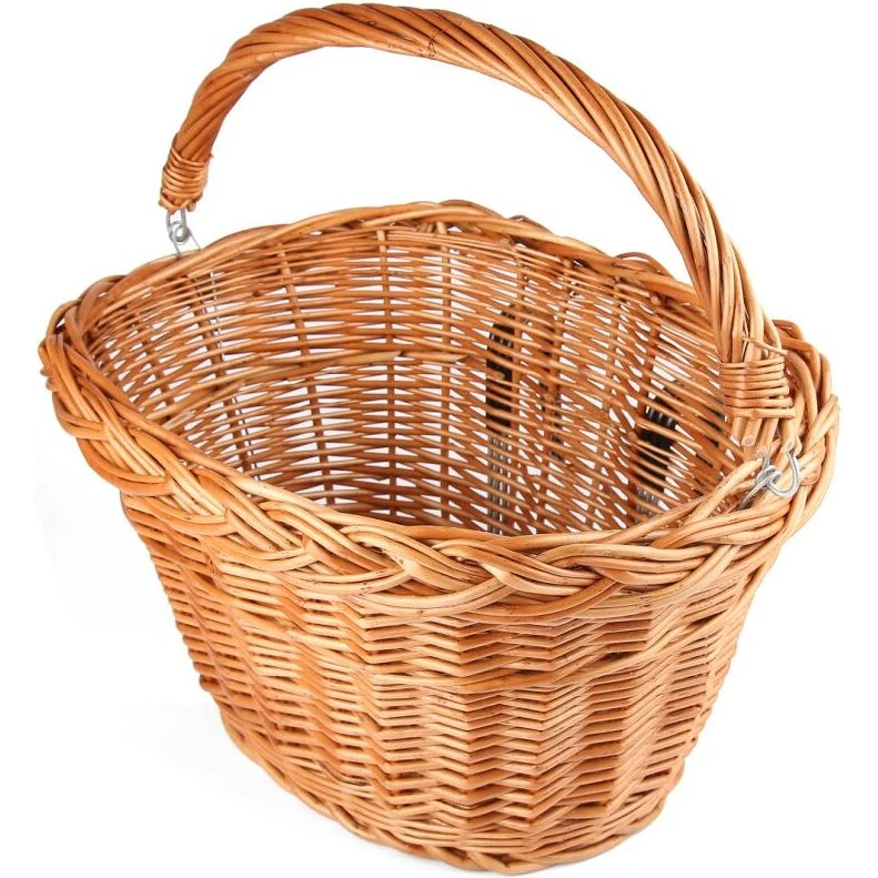 Bikepartner håndlavet rattankurv 16L, lys brun