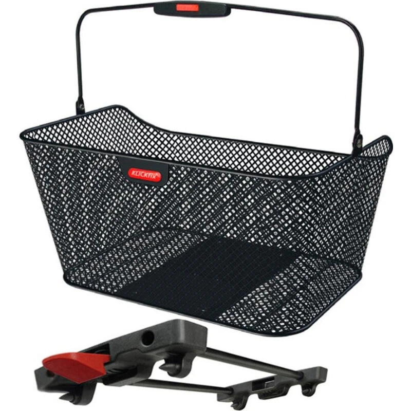 Klickfix Citykorb cykelkurv m. Racktime-beslag, sort
