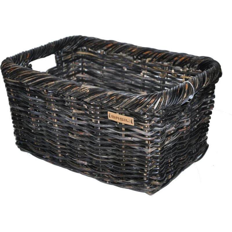 Basil Noir L – cykelkurv i naturflet, sort