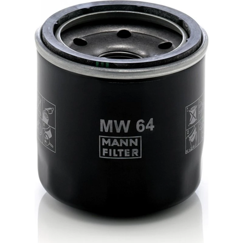 MANN-FILTER Oliefilter MW 64, 66 mm, M20x1.5