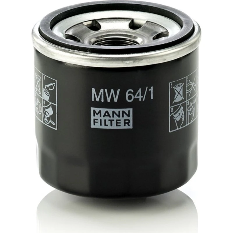 MANN-FILTER Oliefilter MW 64/1, M20x1.5, med returløbs-stop-ventil