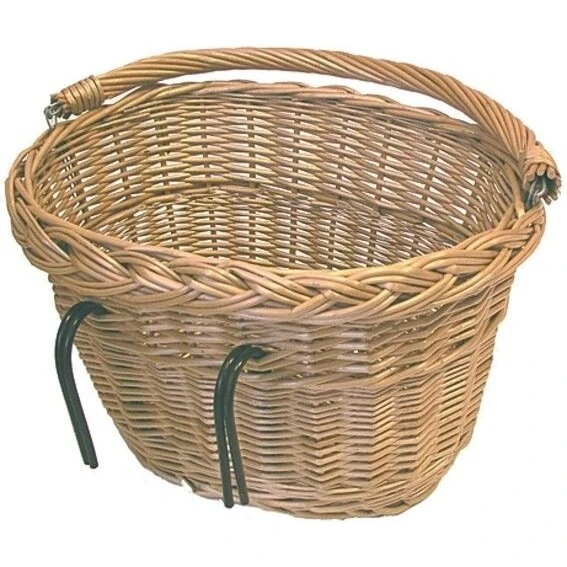 Basil Denver Flet Cykelkurv 22L – naturlig rattan
