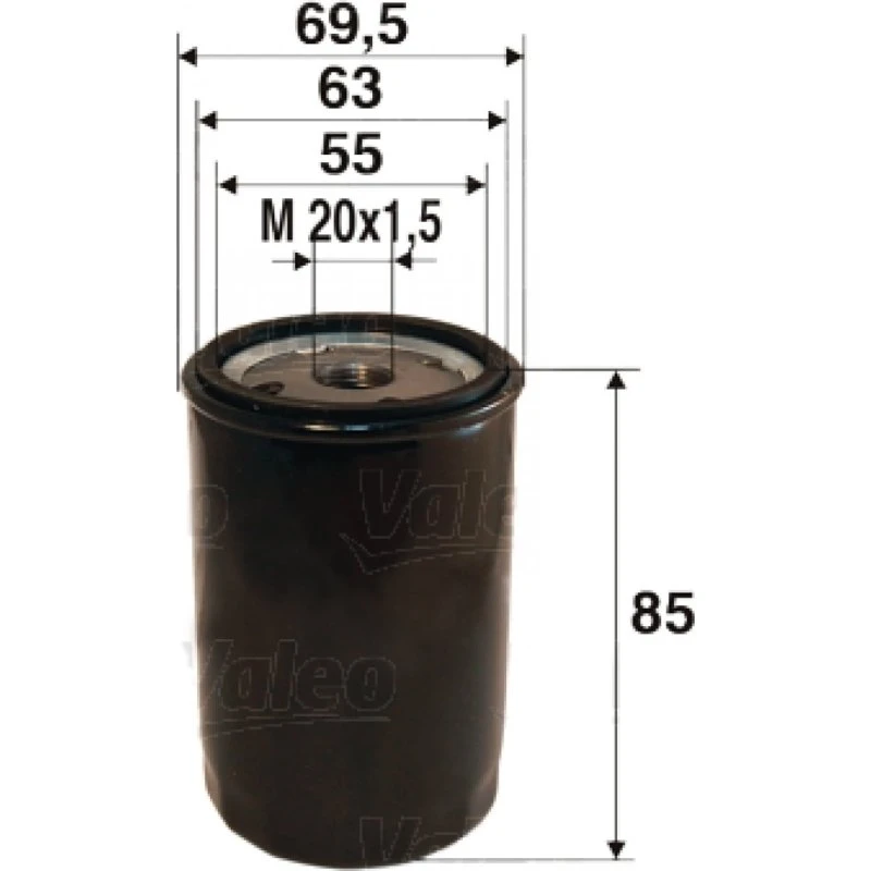 VALEO Oliefilter 586021 – Passer til FIAT, KIA, Nissan og flere