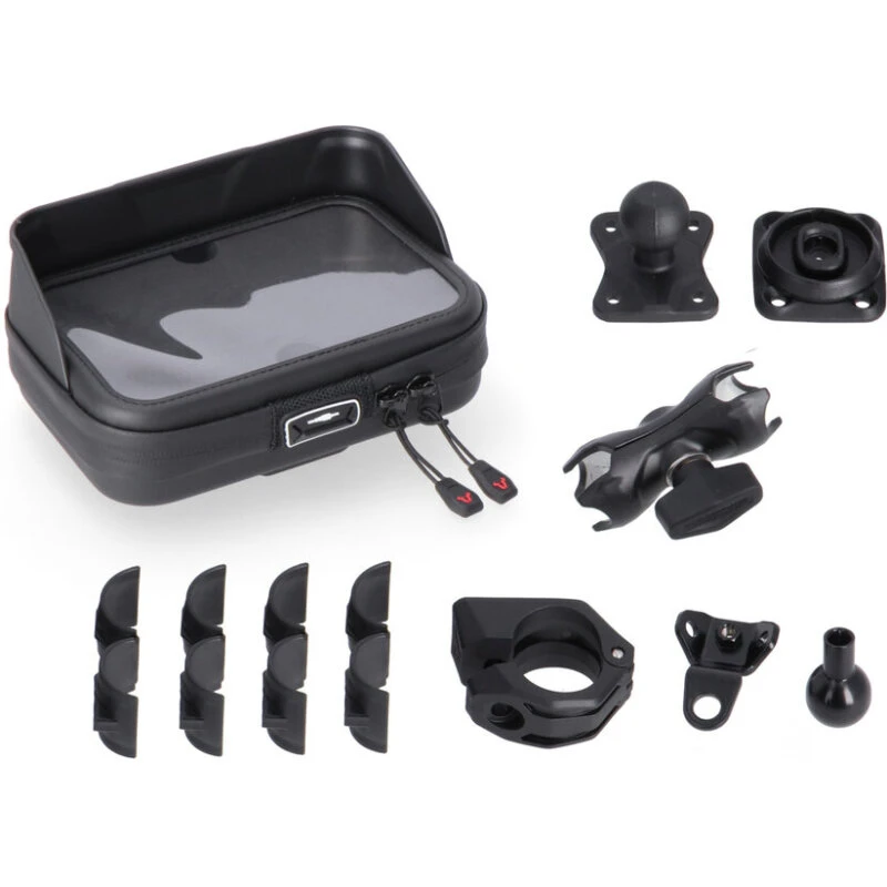 SW-MOTECH Universal GPS-monteringssæt med Navi Case, sort