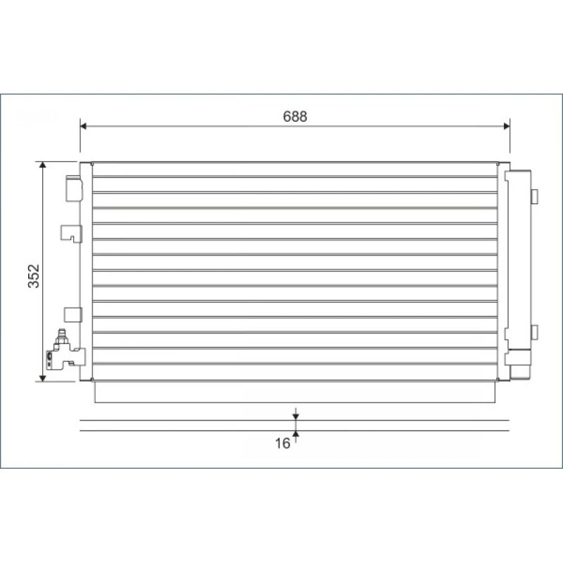 VALEO Kondensator 814094 til Renault Fluence, Megane, Grand Sc