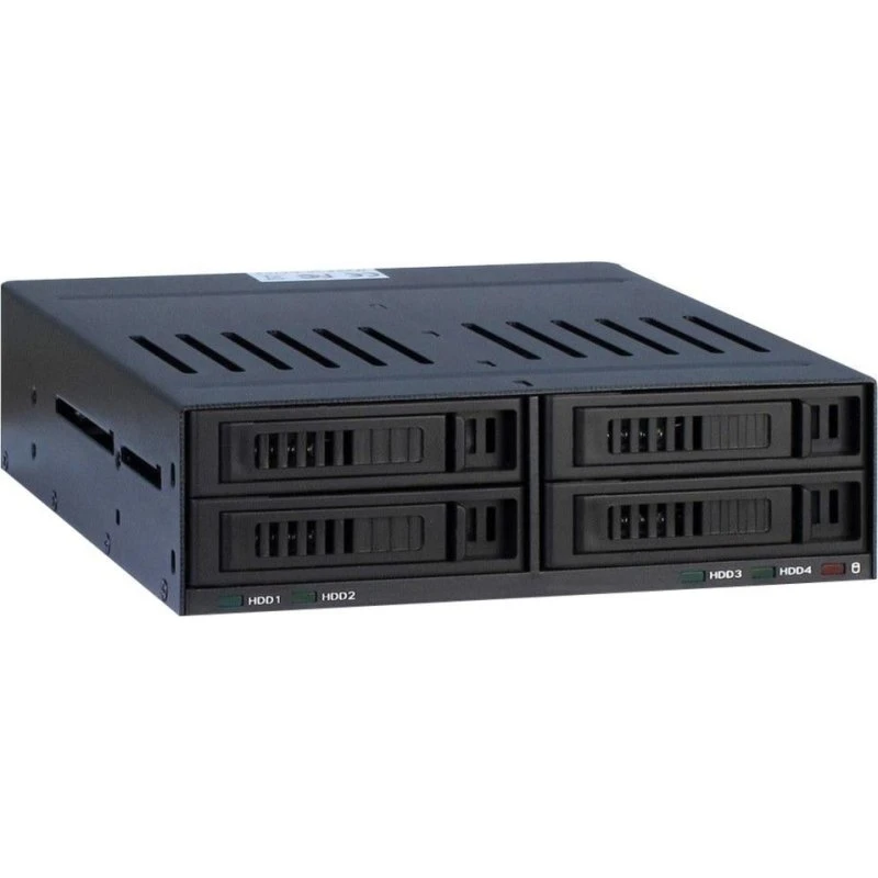 Inter-Tech X-3531 4x 2.5" SATA Harddiskramme, Sort